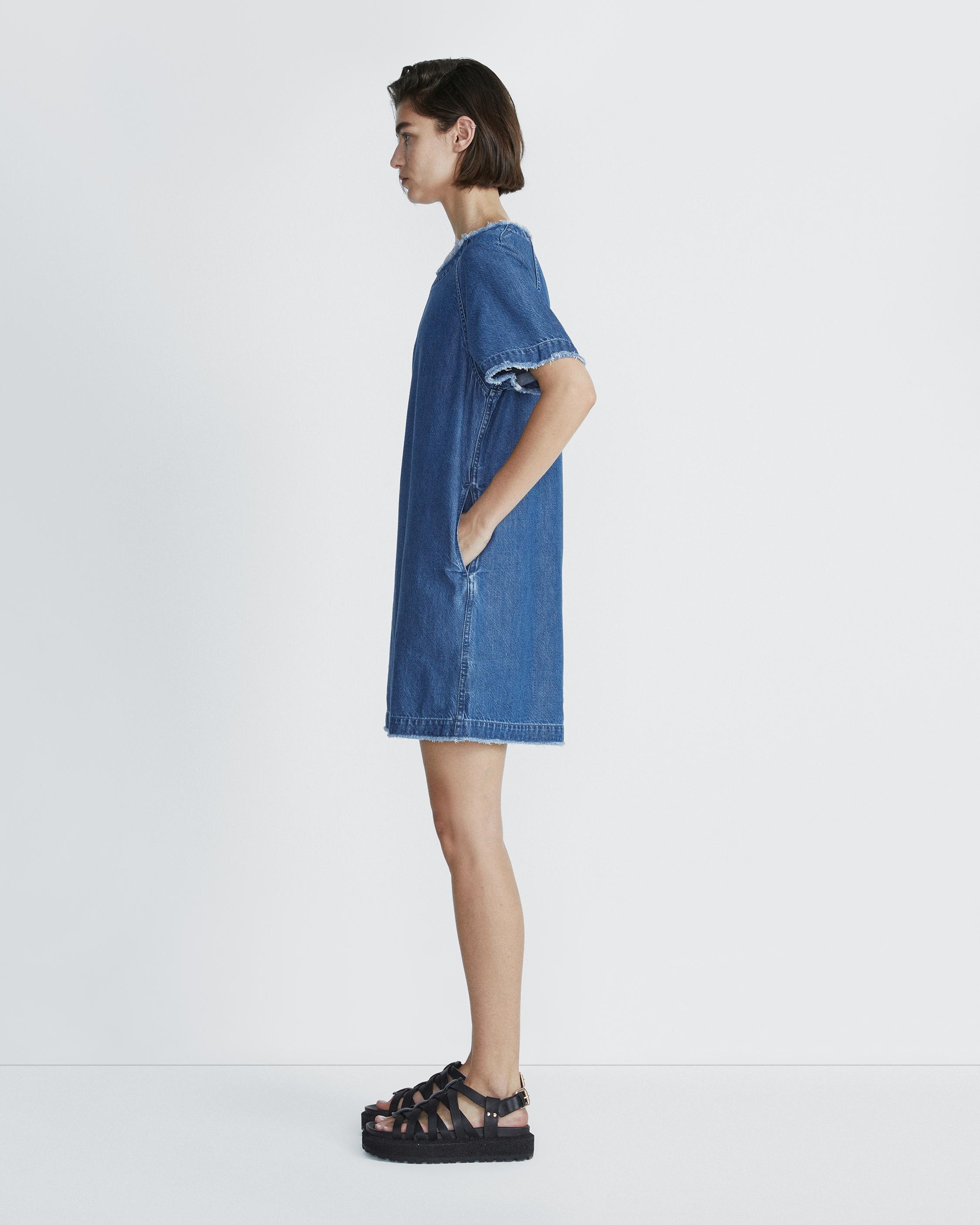 Featherweight Justine Mini Dress
Rigid Denim Dress - 4