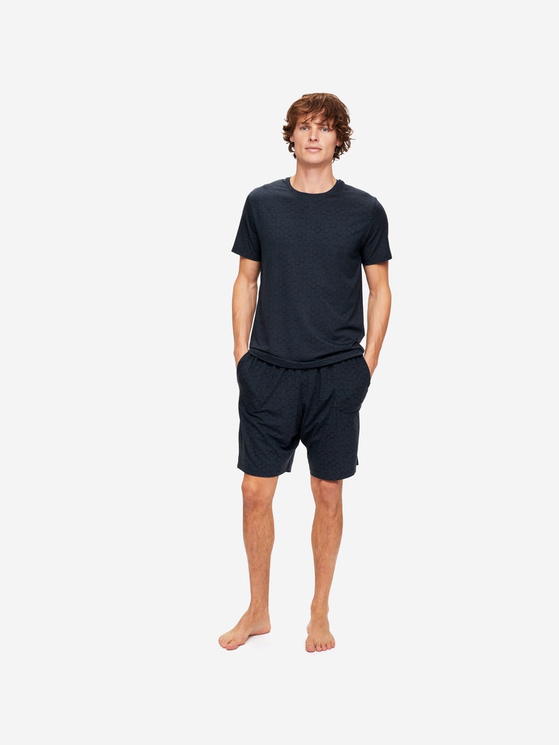 Men's Lounge Shorts London 6 Micro Modal Stretch Navy - 3