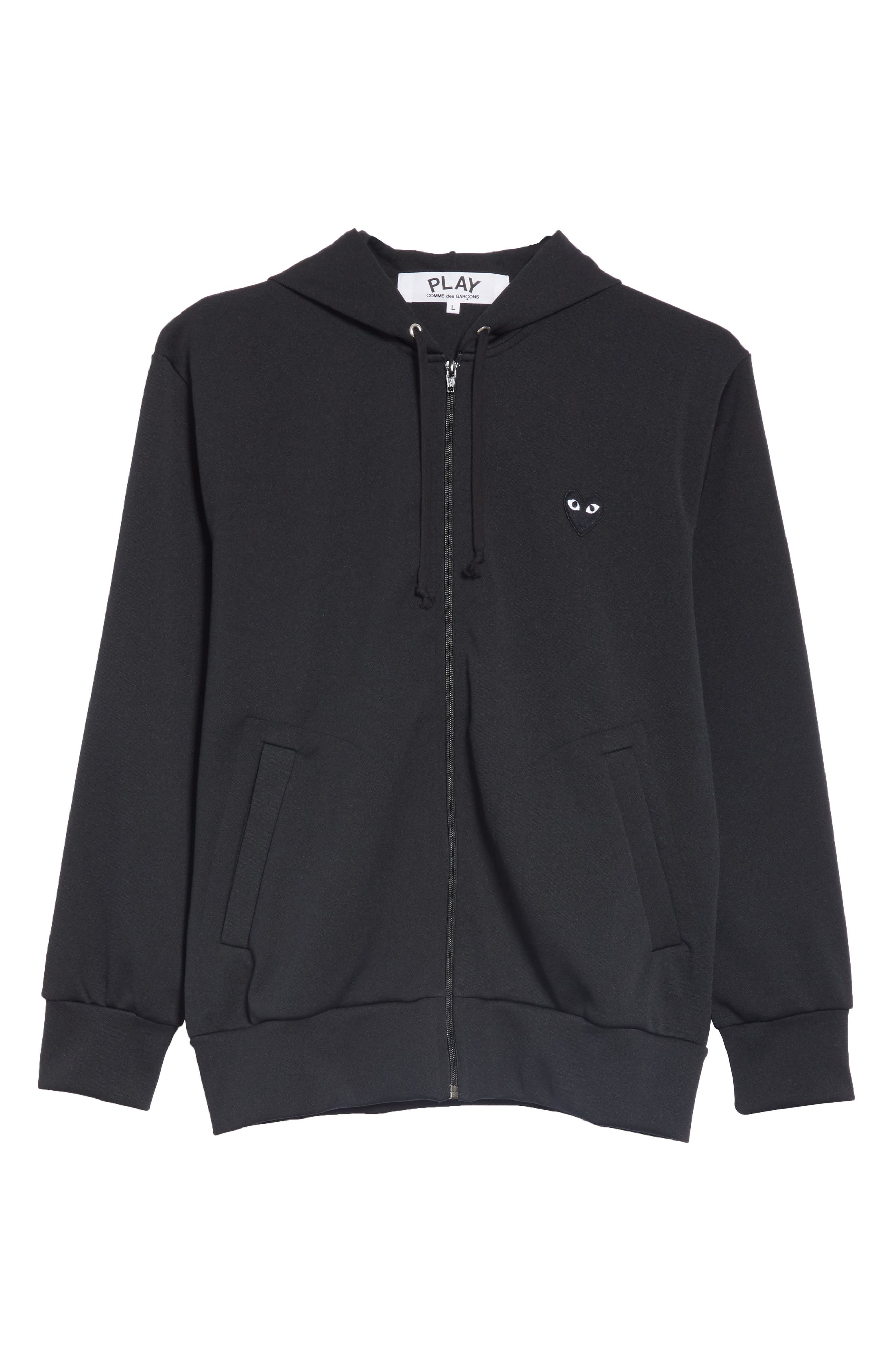 Big Black Heart Zip Hoodie - 5
