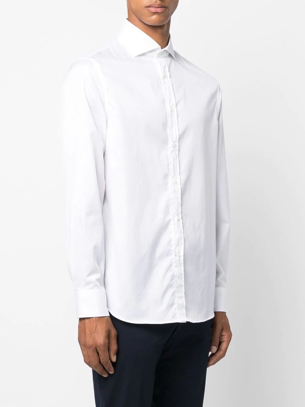 spread-collar long-sleeve shirt - 3