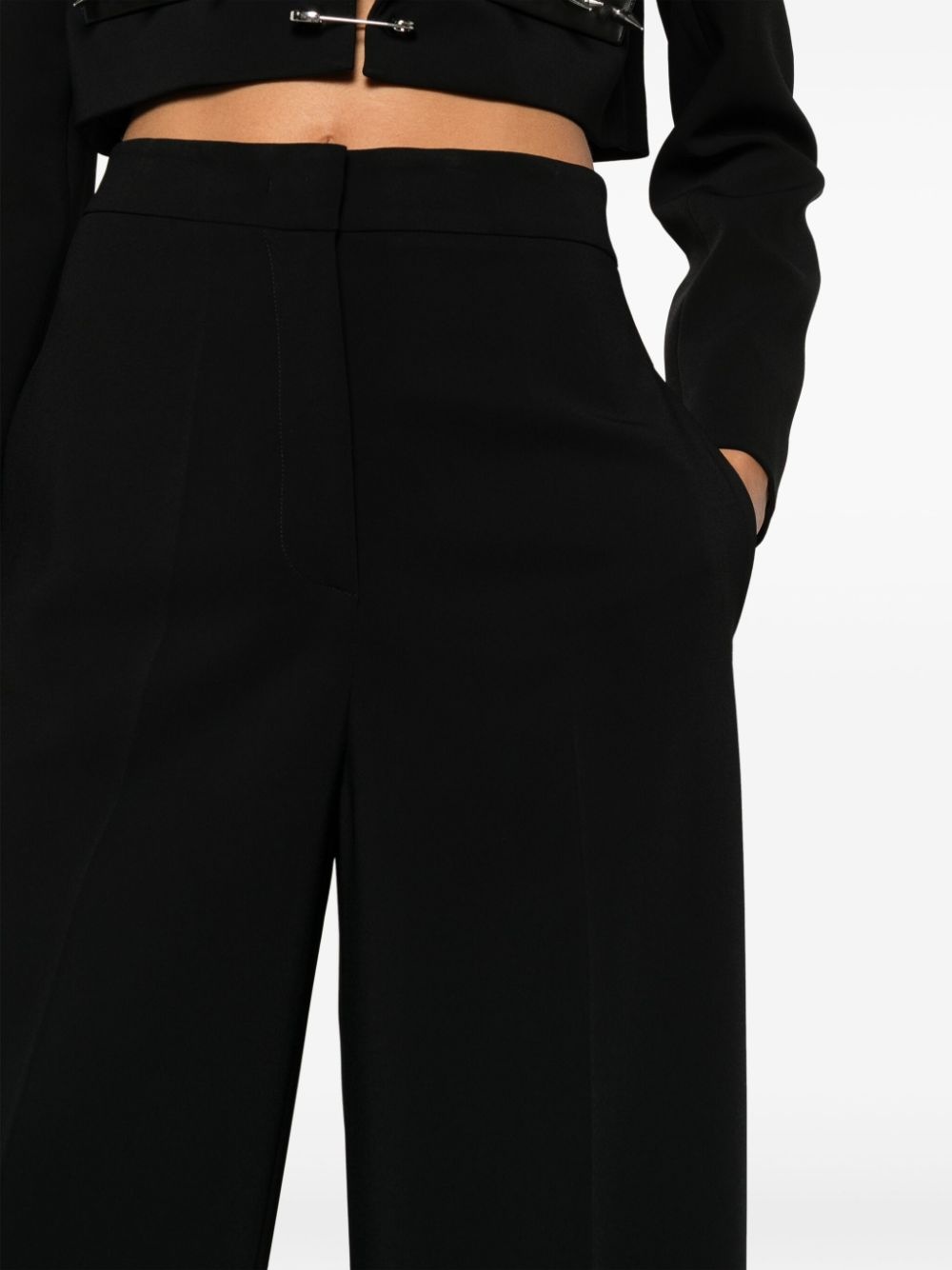 high-waist wide-leg trousers - 5