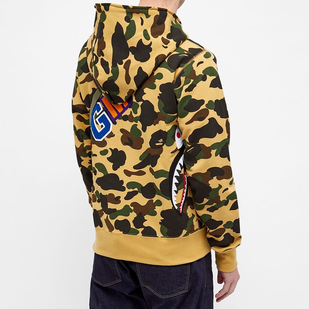 A Bathing Ape 1st Camo Multi Shark Full Zip Hoody - 5