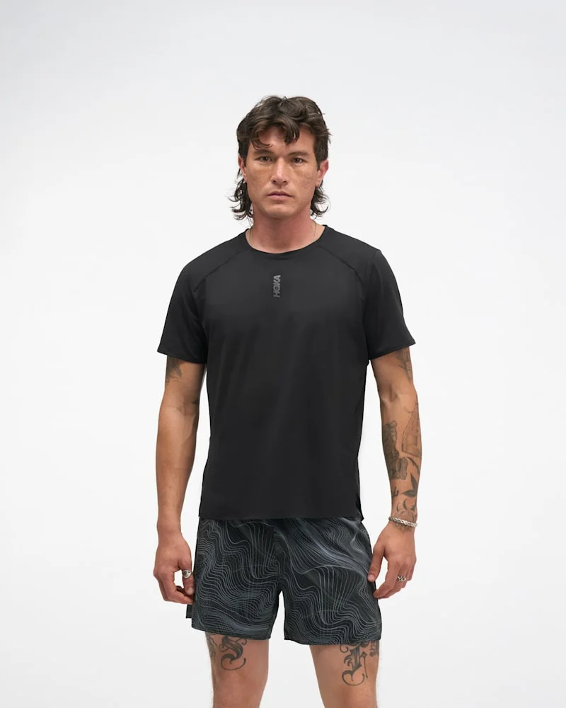 Men's EveryRun Short Sleeve Shirt in Black - 1