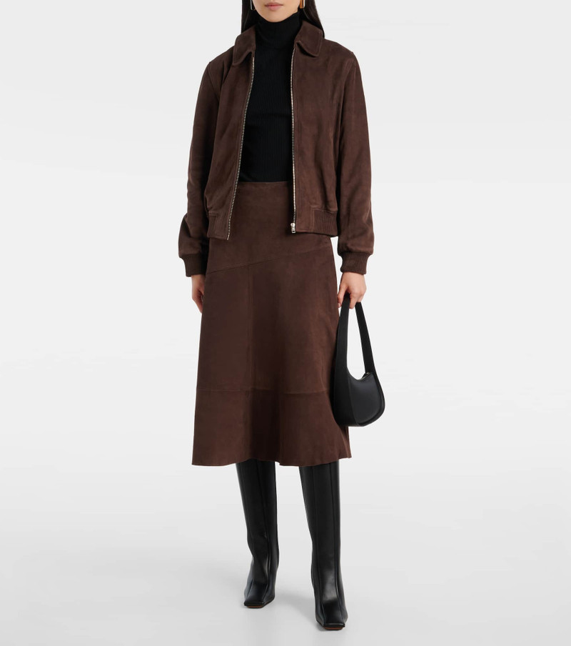 Yves Salomon Suede midi skirt outlook