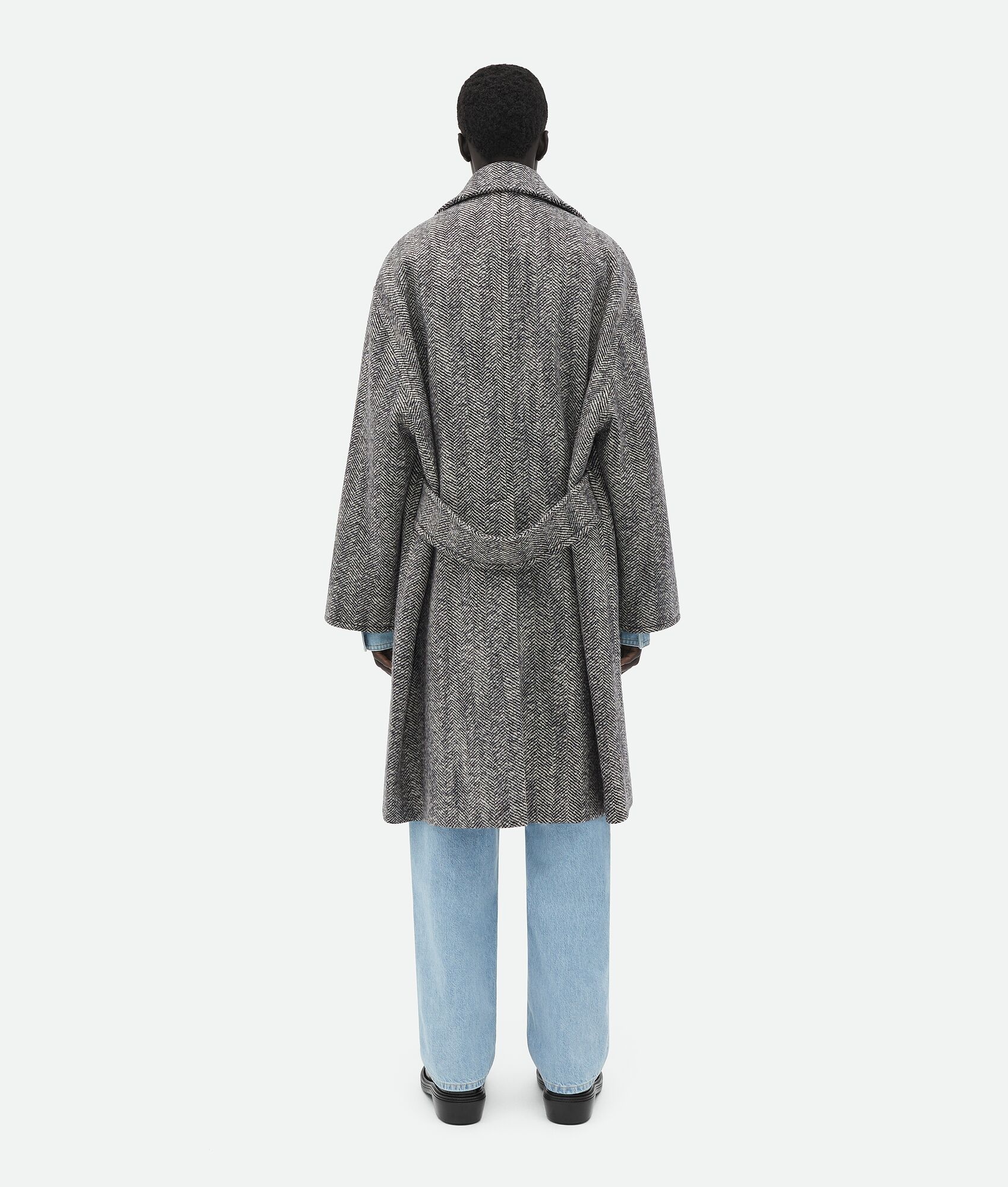 Felted Wool Chevron Coat - 3