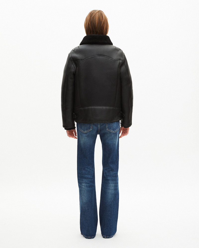 SHORT BLACK SHERPA FLEECE WITH SHERPA COLLAR 4