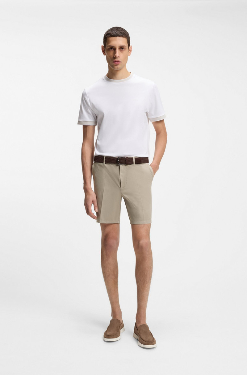 BOSS MODERN-FIT SHORTS IN STRETCH-COTTON TWILL outlook