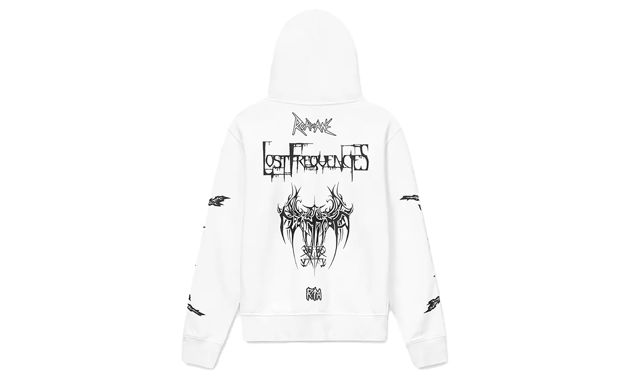 Floyd Zip Up Hoodie "White Metal Road To Awe" - 2