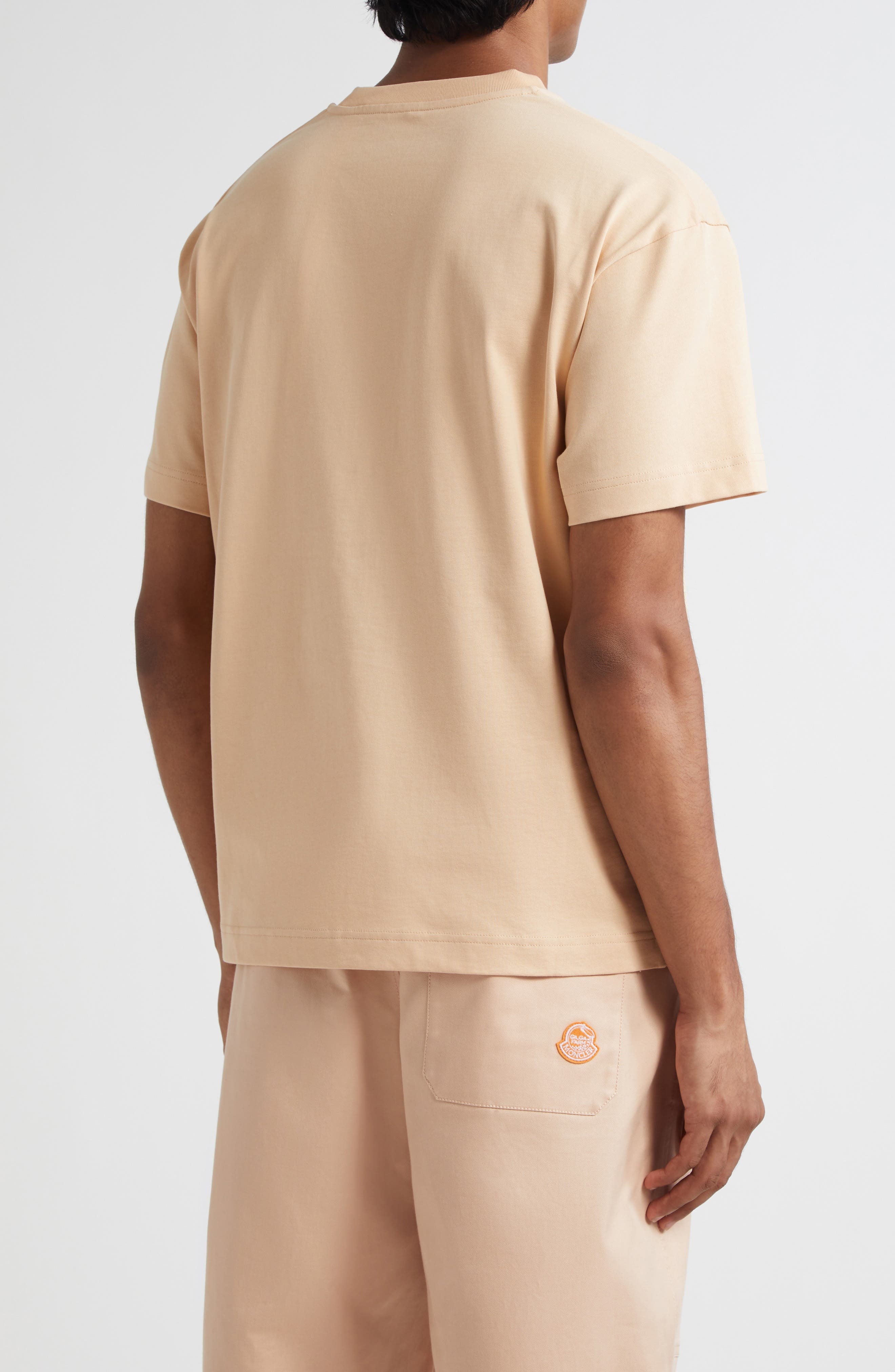 Moncler x Gilga Farm by Donald Glover Logo Patch T-Shirt in Peach at Nordstrom - 2
