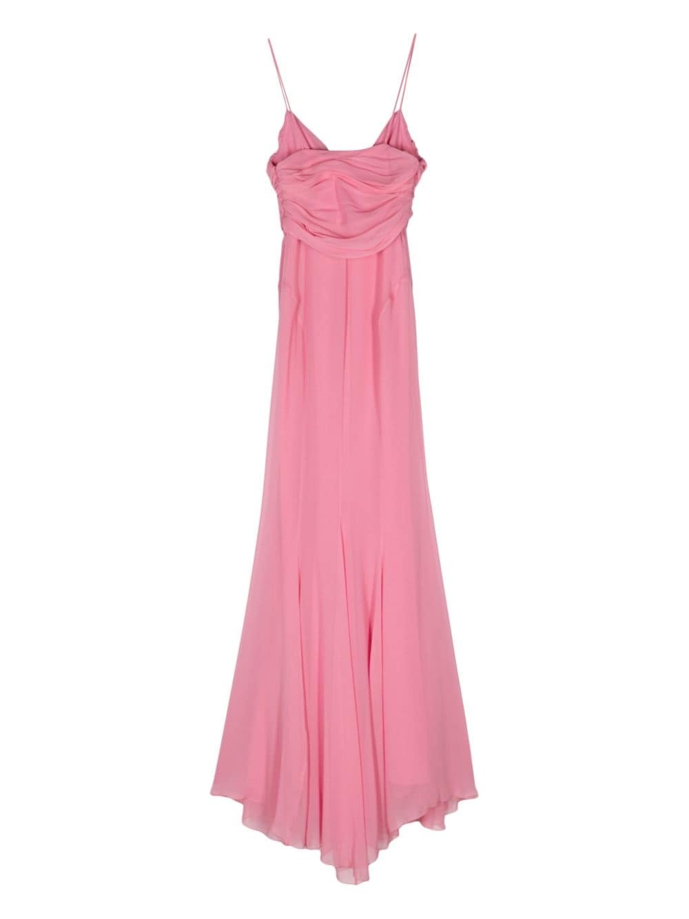 rose-appliquÃ© silk gown - 2