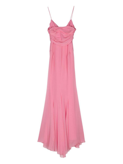 Blumarine rose-appliquÃ© silk gown outlook