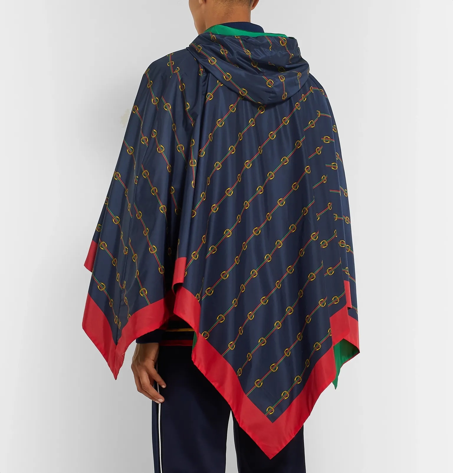 Reversible Logo-Print Nylon Hooded Poncho - 5