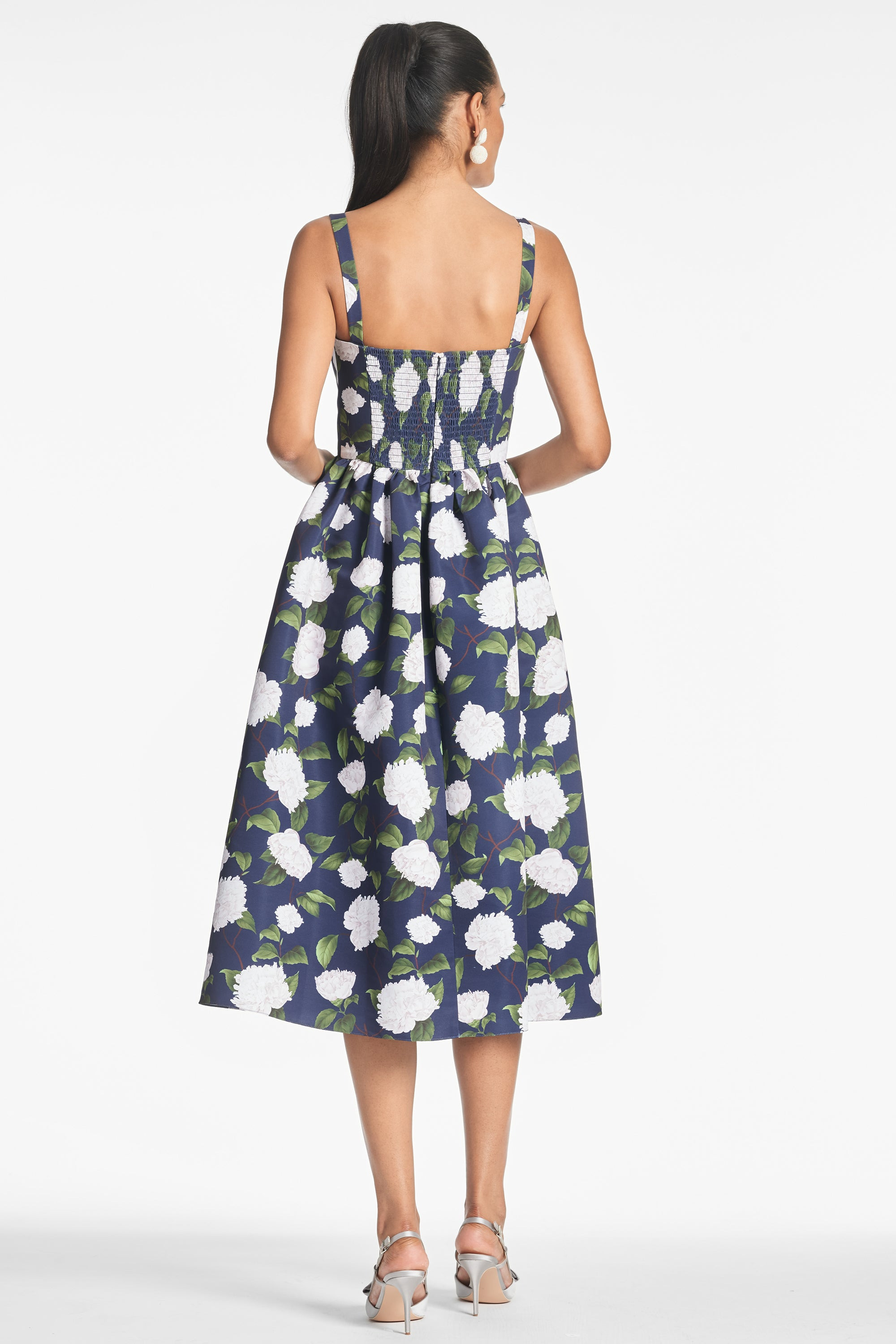 Olena Dress - Navy/Ivory Moonlit Garden - 5