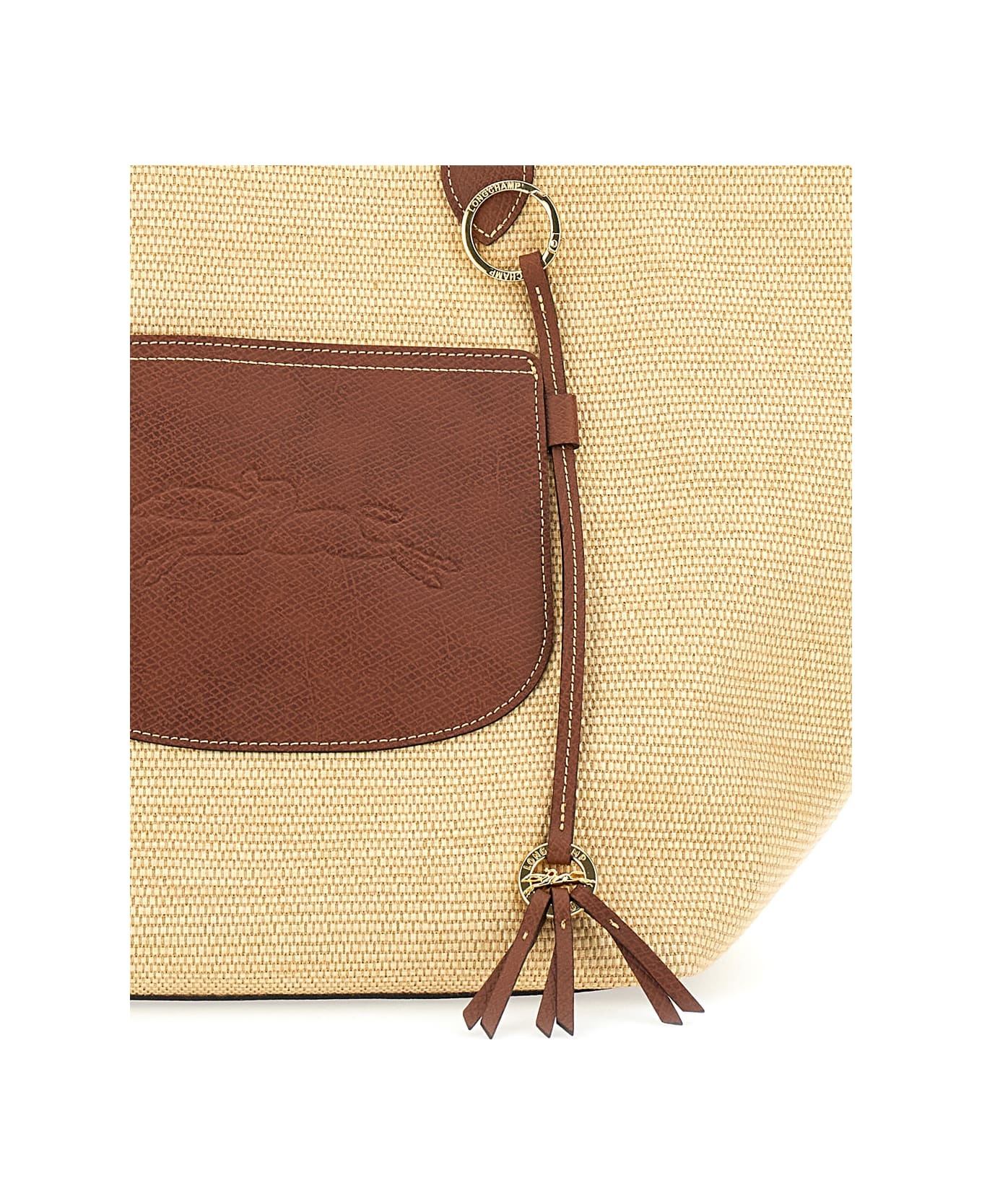 'le Panier Pliage L' Brown Handbag With Logo Embossed On The Front In Mixed Fabric And Leather Woman - 3