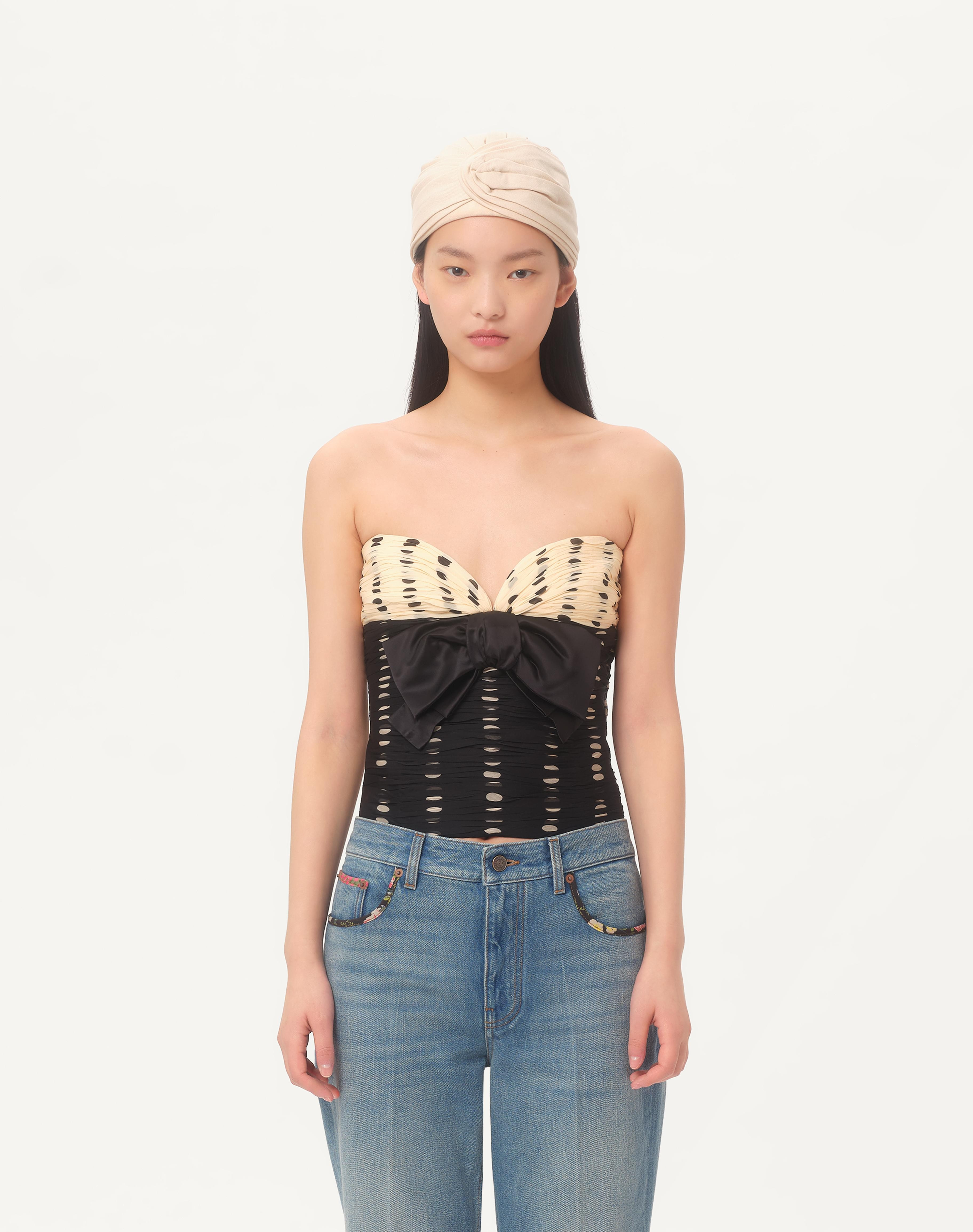 CHIFFON TOP WITH PLUSDEPOIS PRINT - 5
