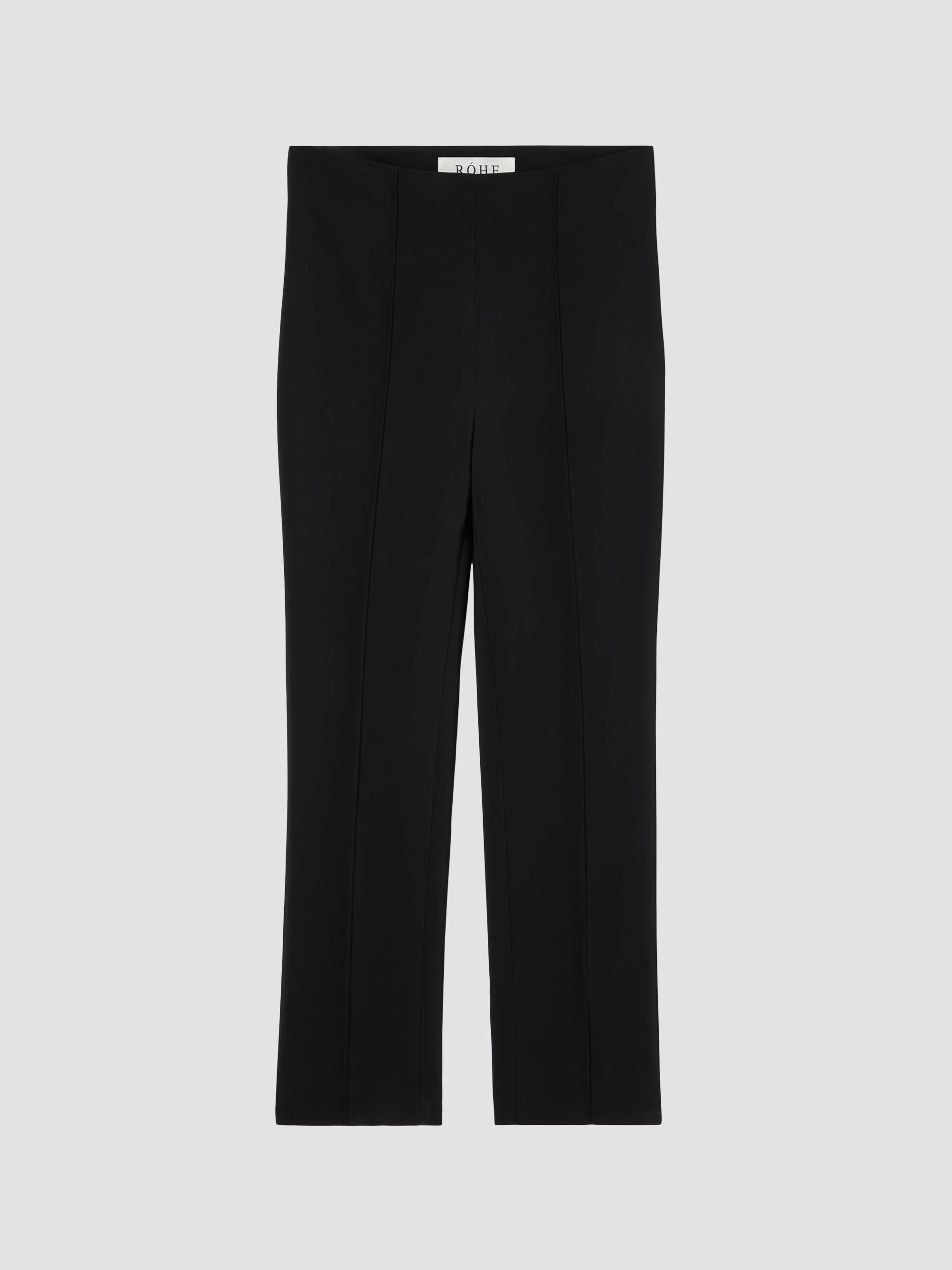 Women's Straight-Leg Ankle Cigarette Trousers - Black - 1
