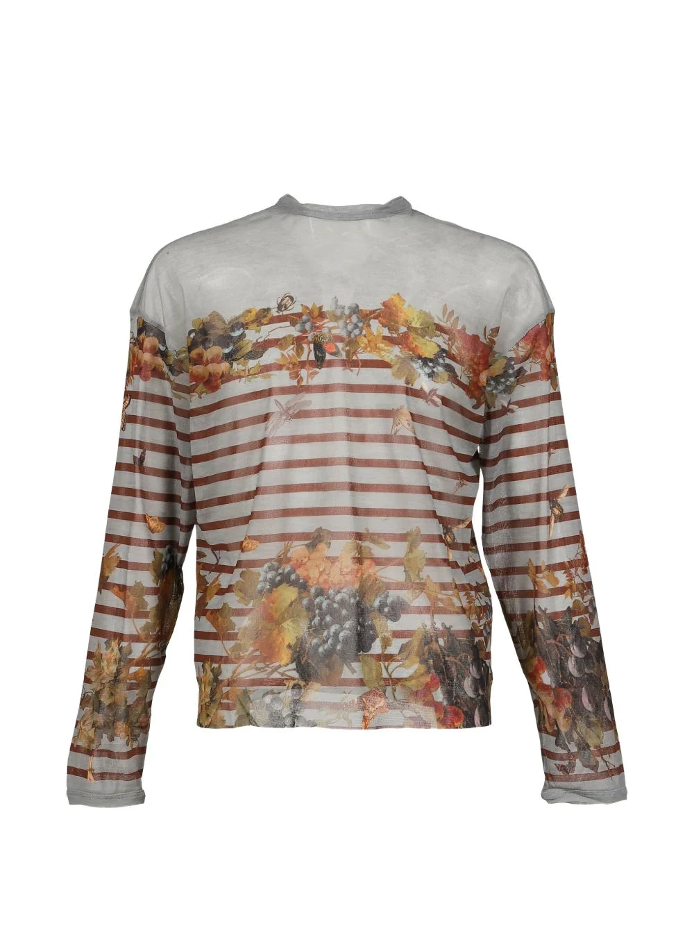 striped floral T-shirt - 1