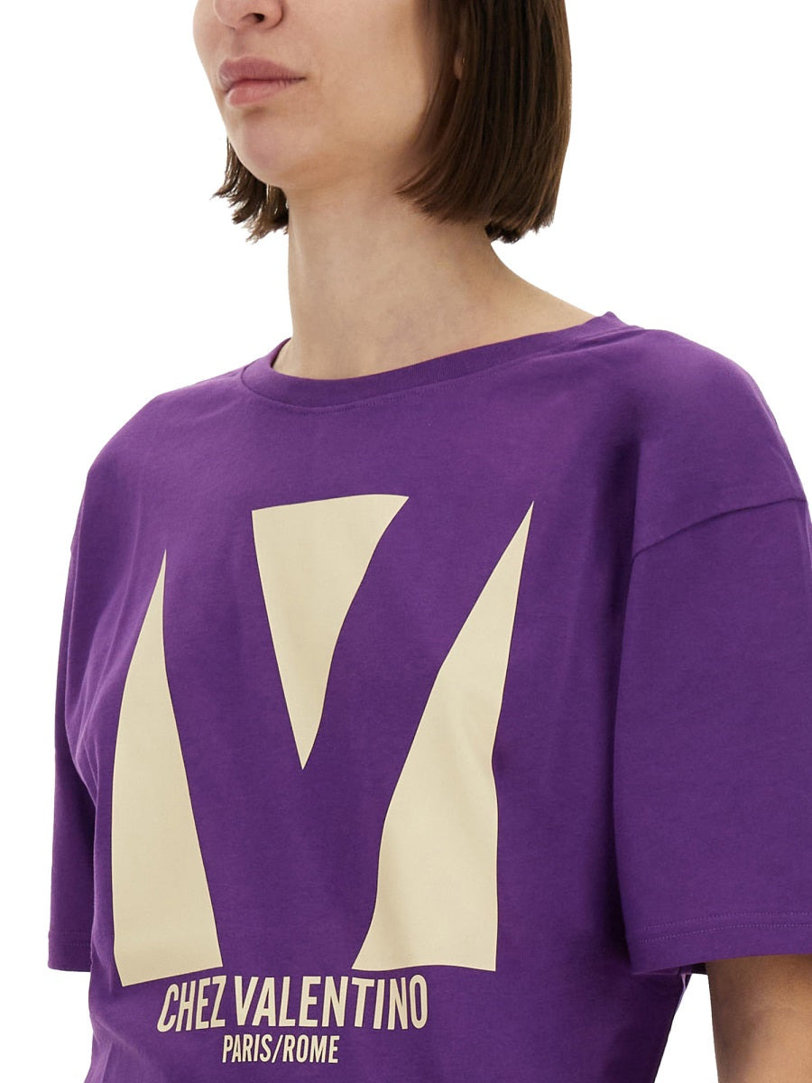 Valentino Women "Chez Valentino" Print T-Shirt - 4