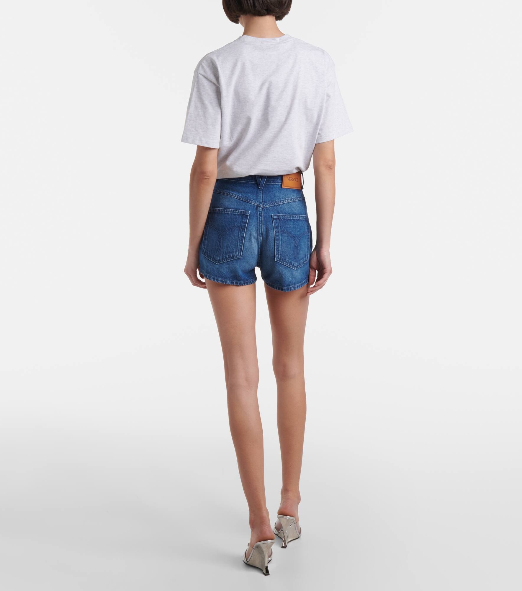 Faded denim shorts - 3