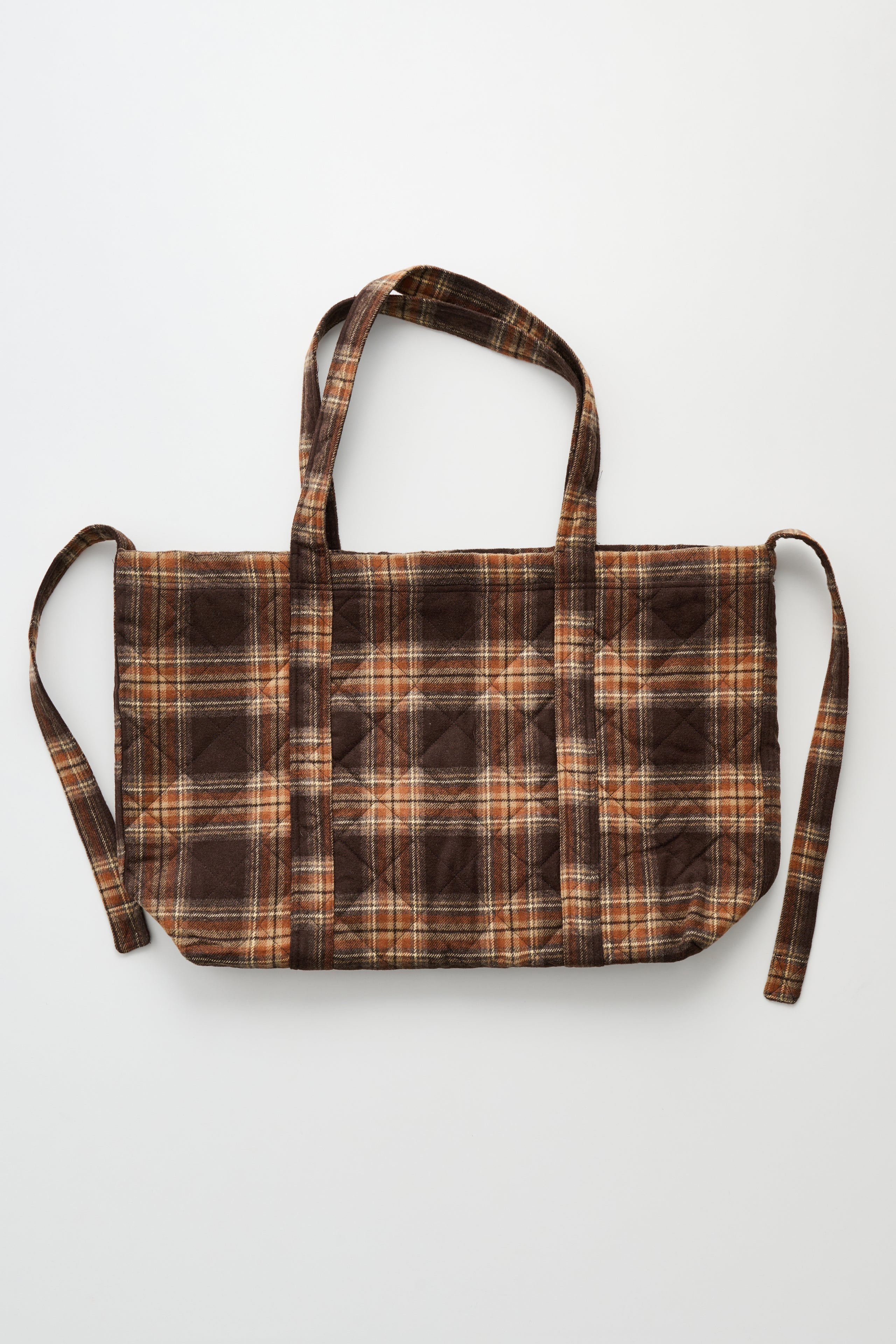 STOCKHOLM SURFBOARD CLUB WEEKEND TOTE BROWN CHECK - 3