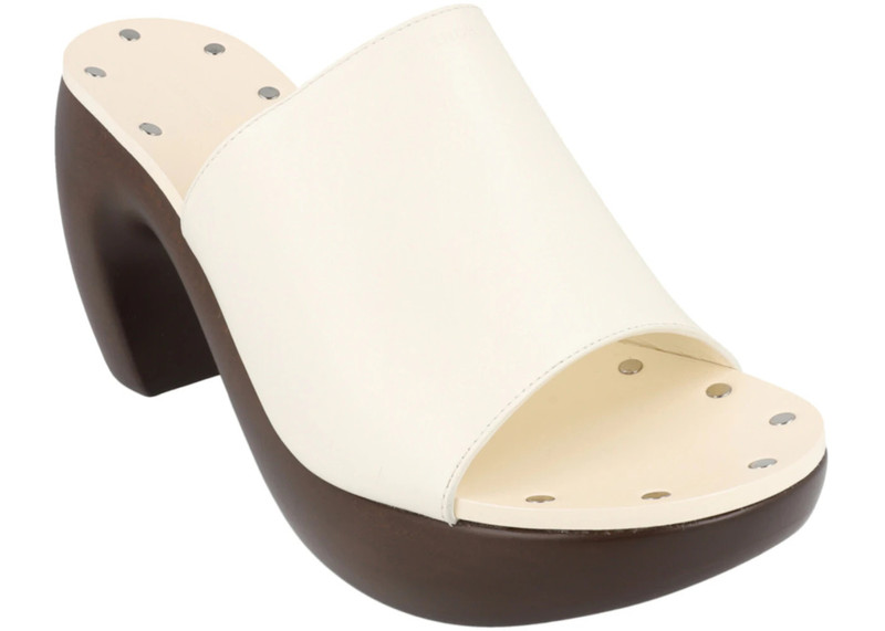 Givenchy Givenchy G Clog Heel Sandals Ivory (Women's) outlook