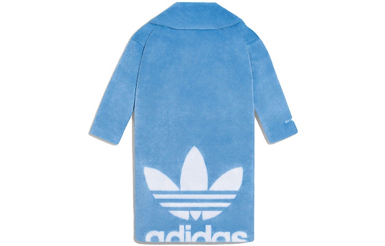 adidas originals x Ivy Park Crossover Plush Long Large Jacket Couple Style Blue H18983 - 2