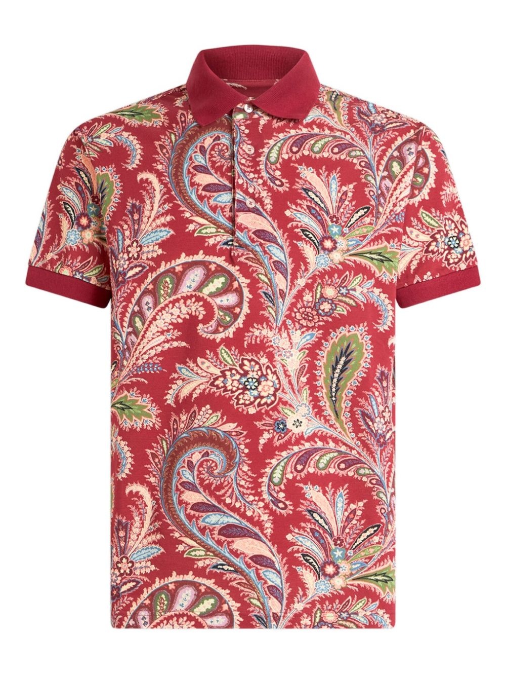 paisley-print polo shirt - 1