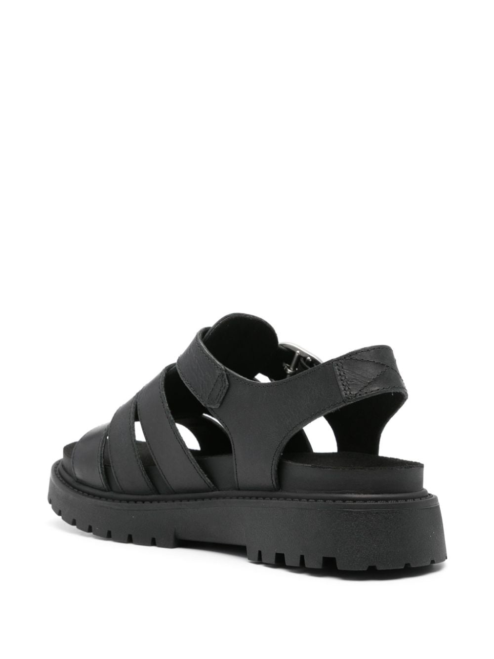 logo-debossed leather sandals - 3