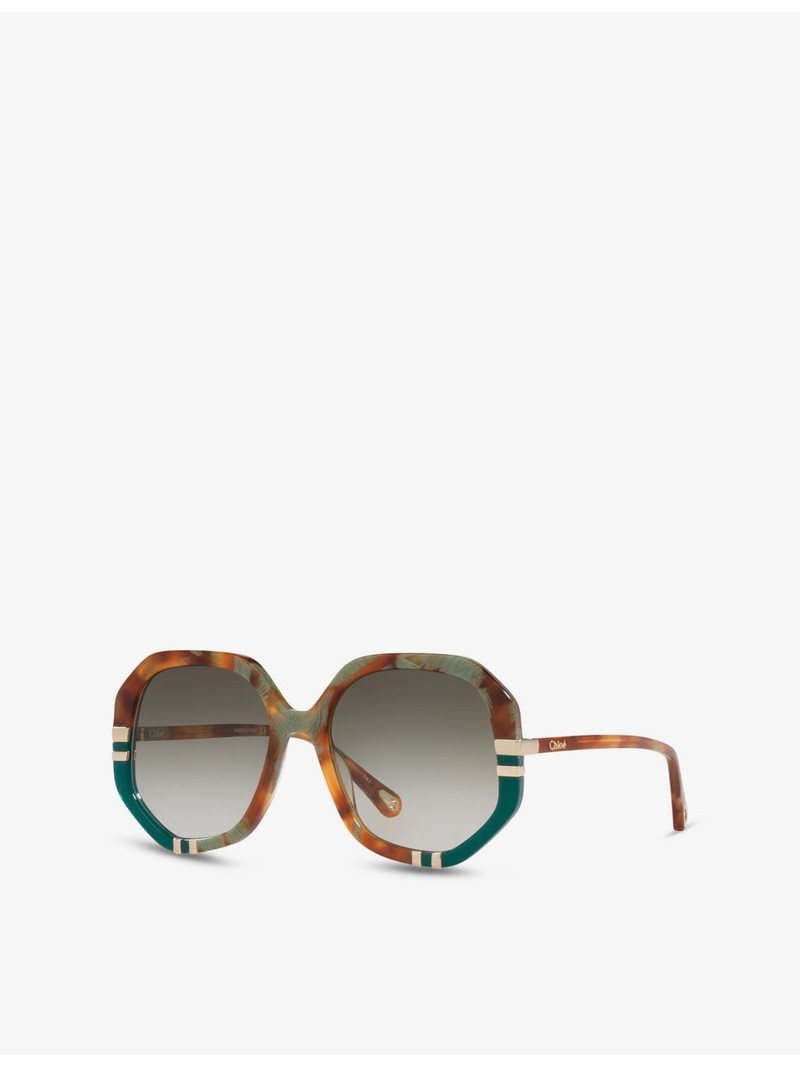 Chloé CH0105S Hexagonal-Frame Acetate Sunglasses outlook