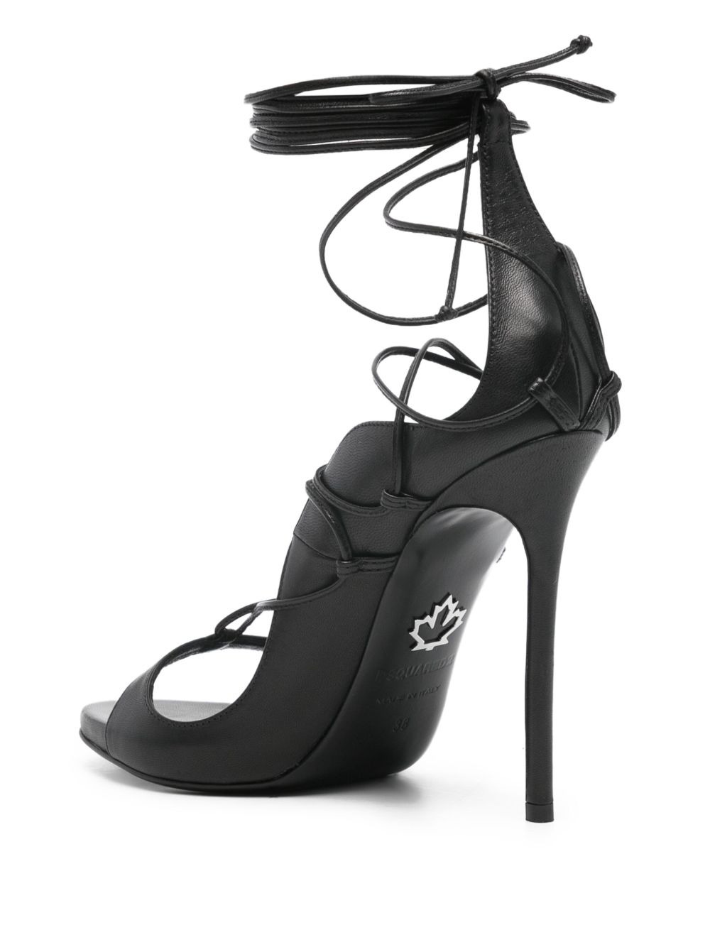 105mm leather heeled sandals - 3