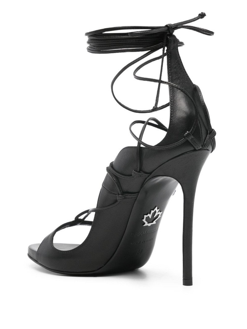 105mm leather heeled sandals 3