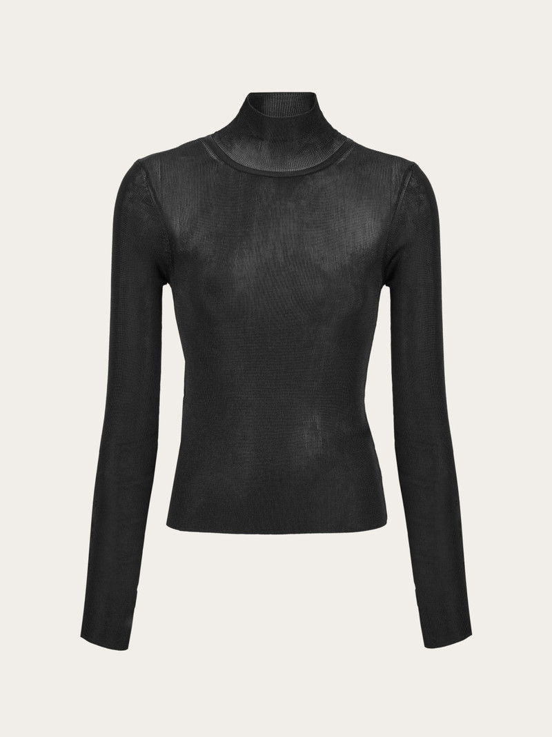 See through high neck top 1