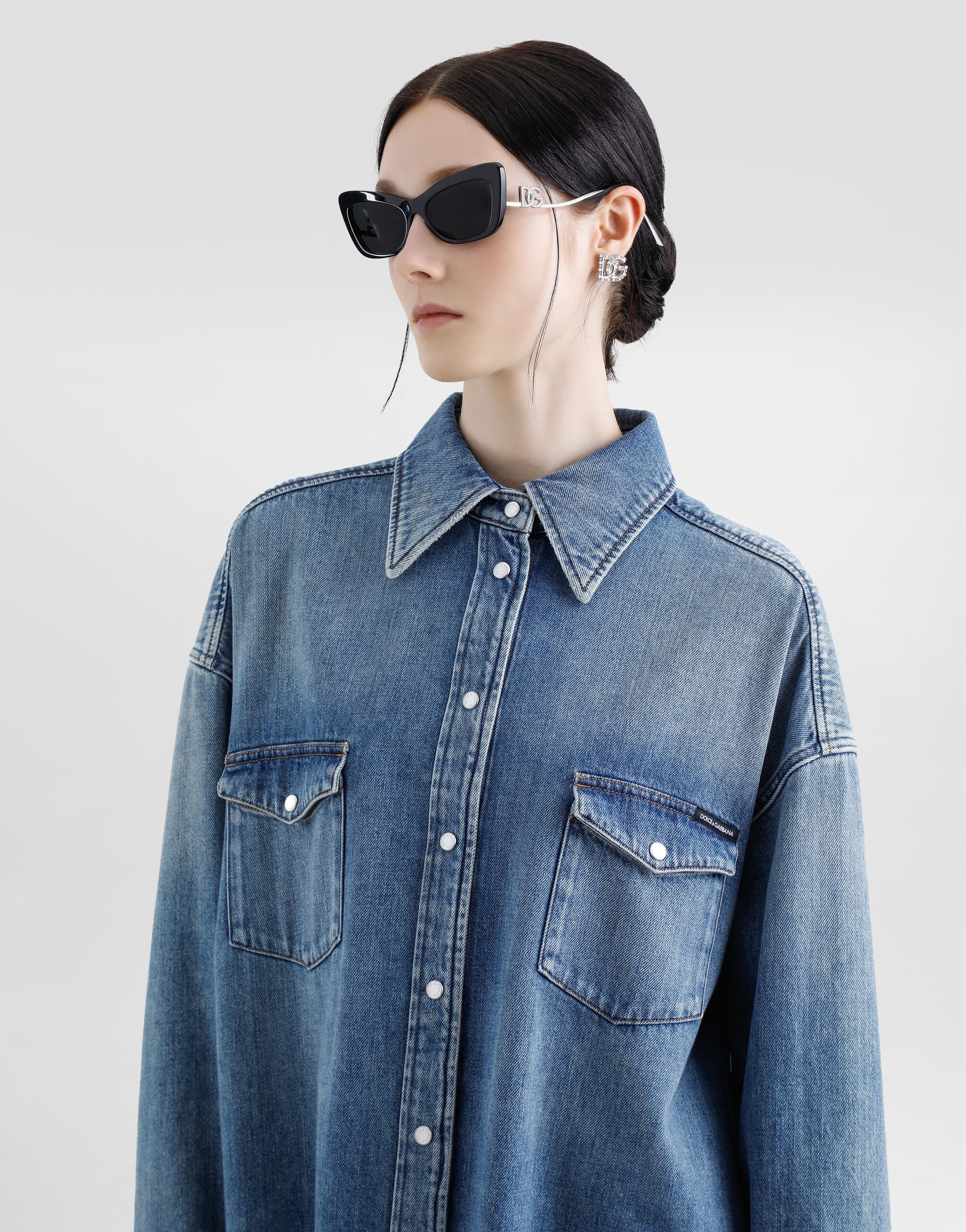 Oversize denim shirt - 5