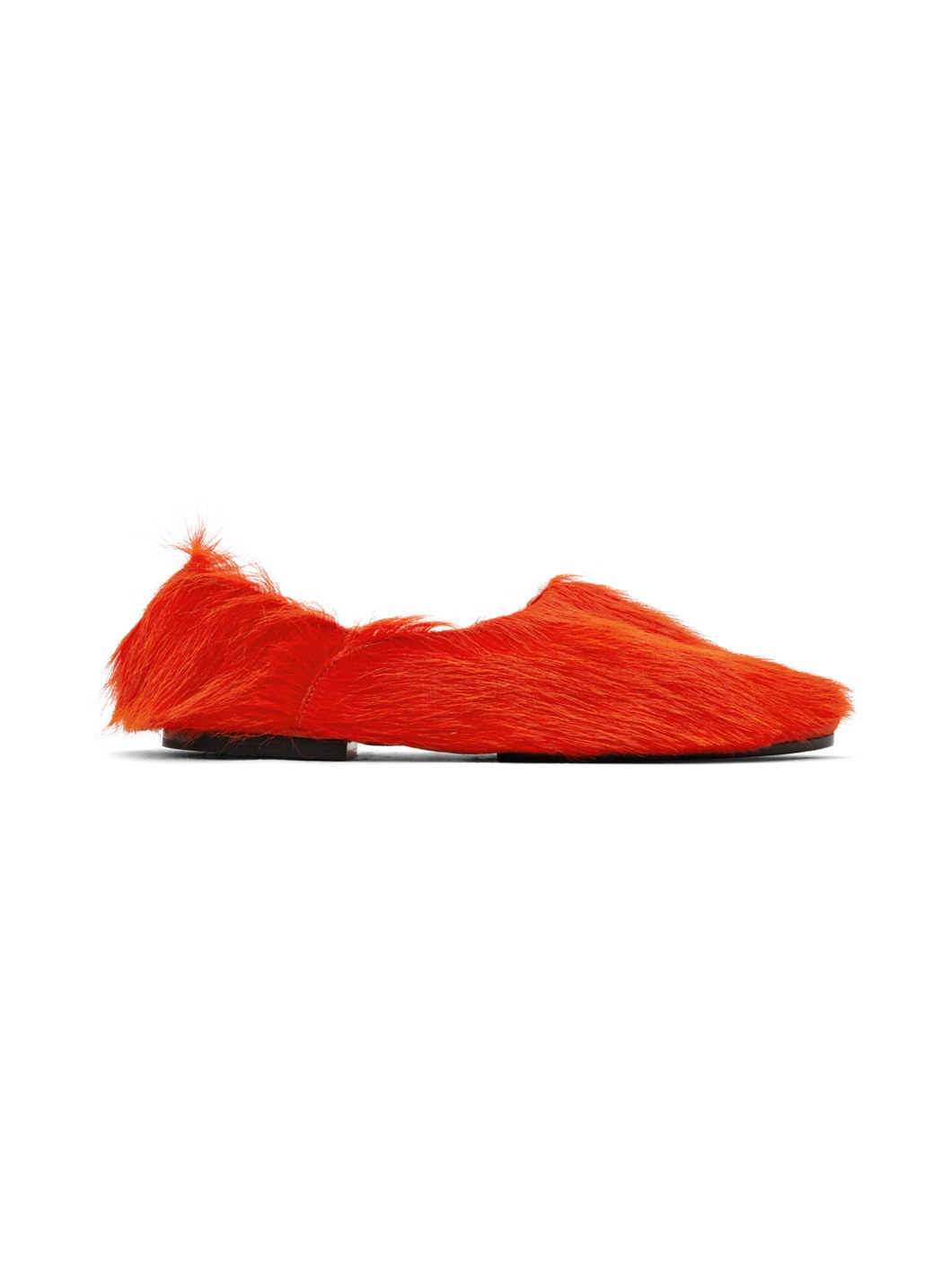 Orange Long Hair Pony Loafers - 1