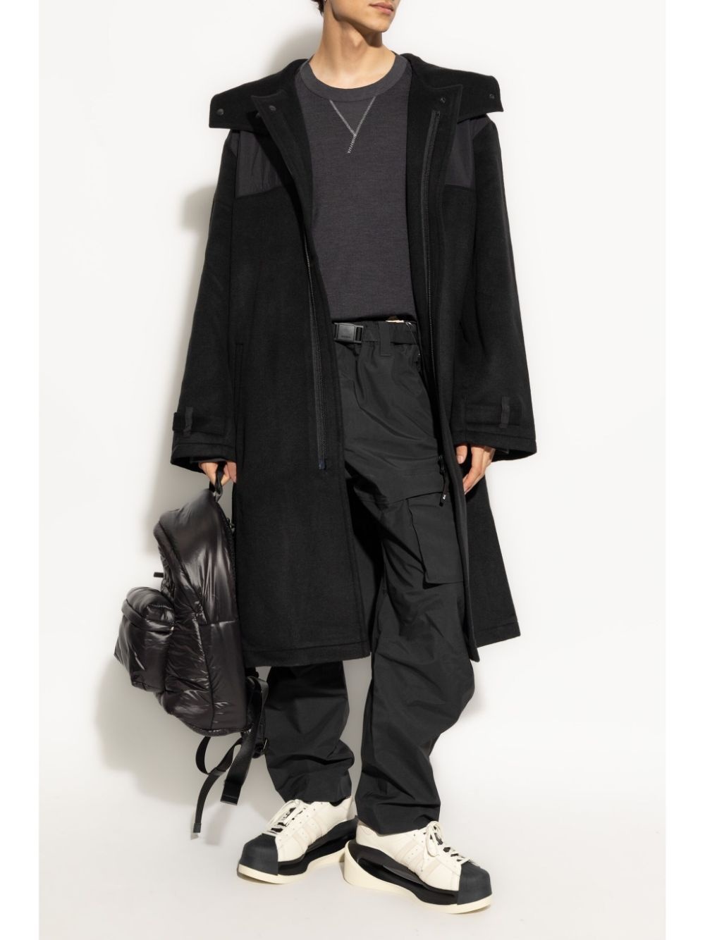 hooded trench coat - 2