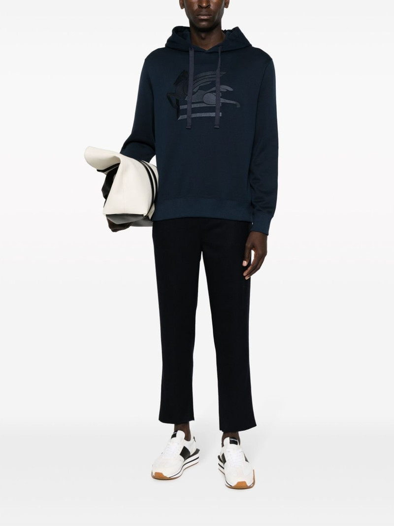 Etro drawstring-waist wool trousers outlook