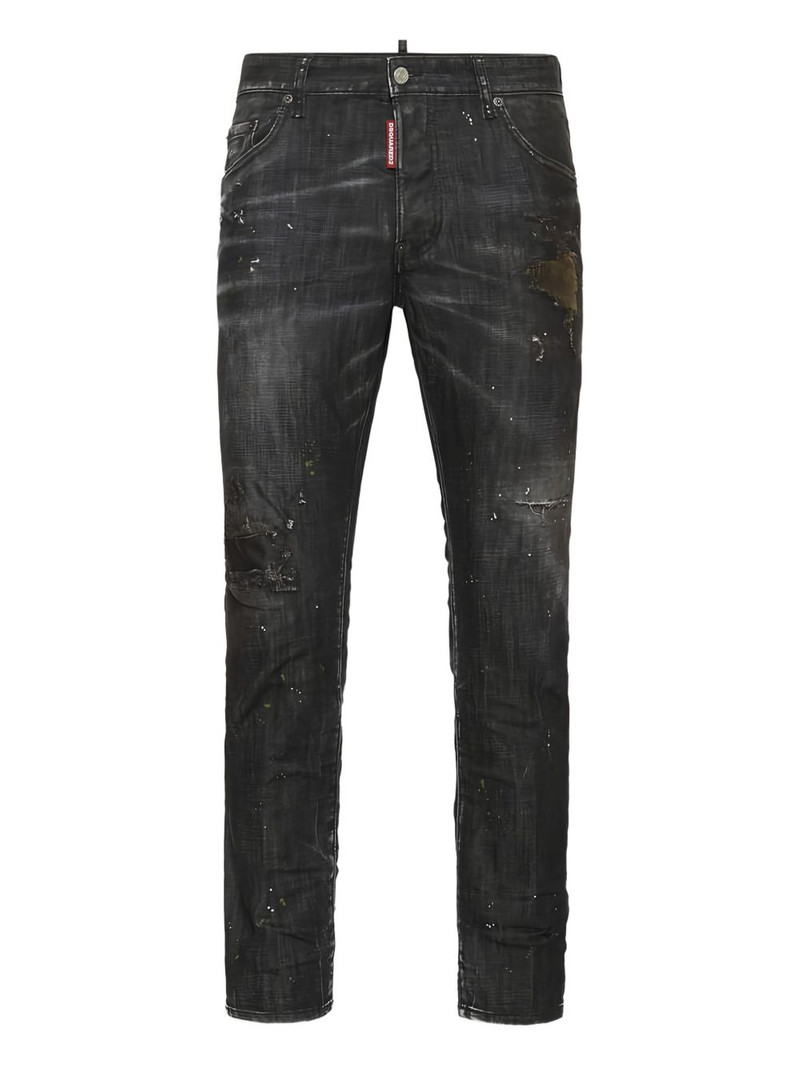 distressed patch jeans 1