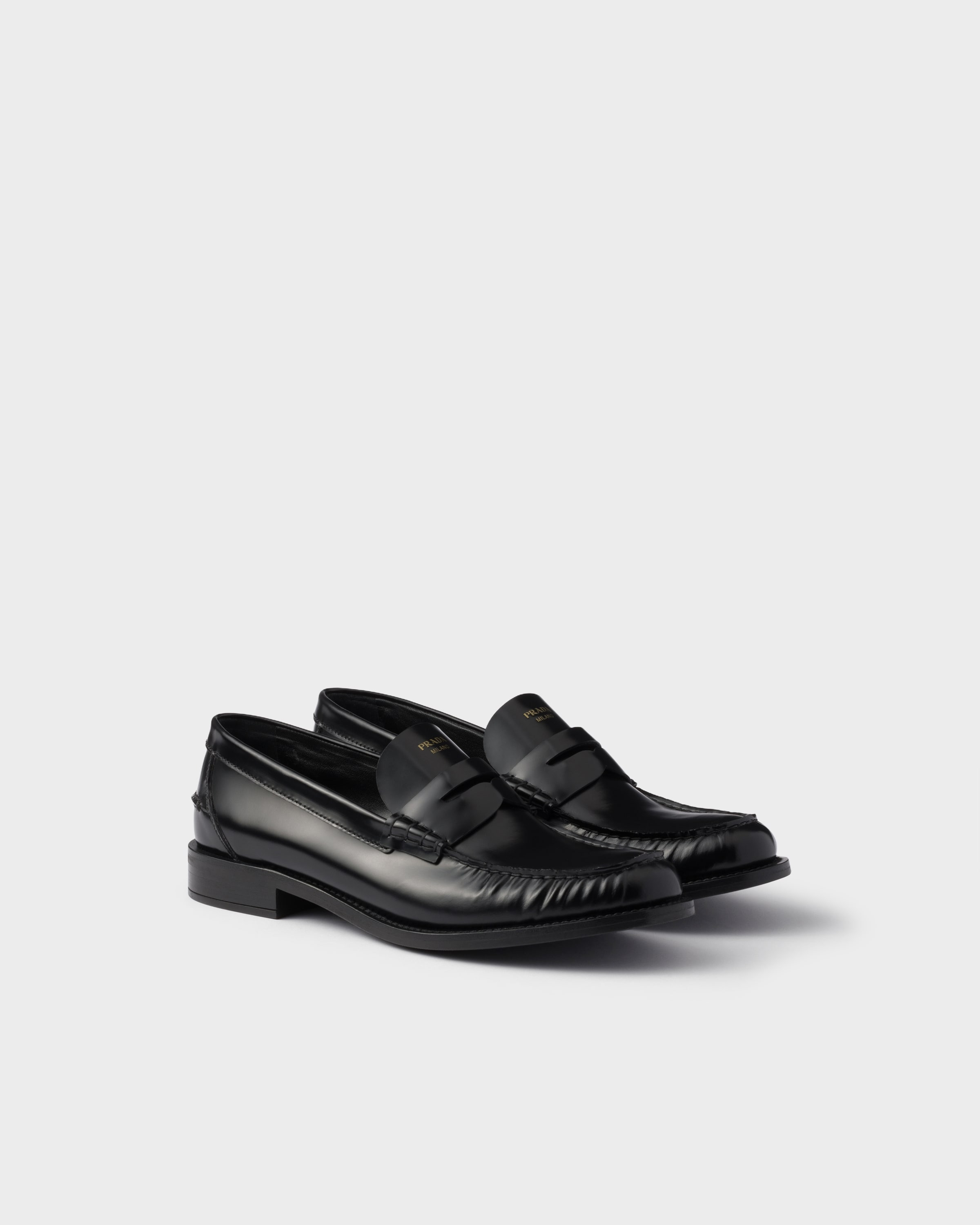 Brushed leather loafers - 1
