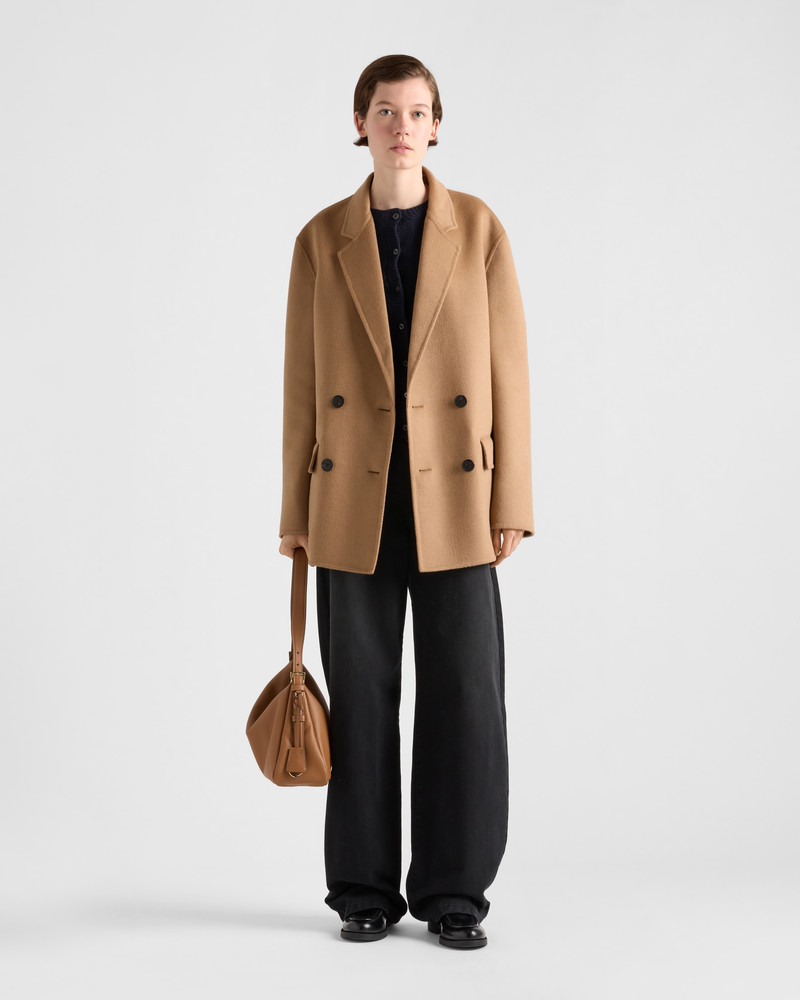 Prada Double-breasted cashgora blazer outlook