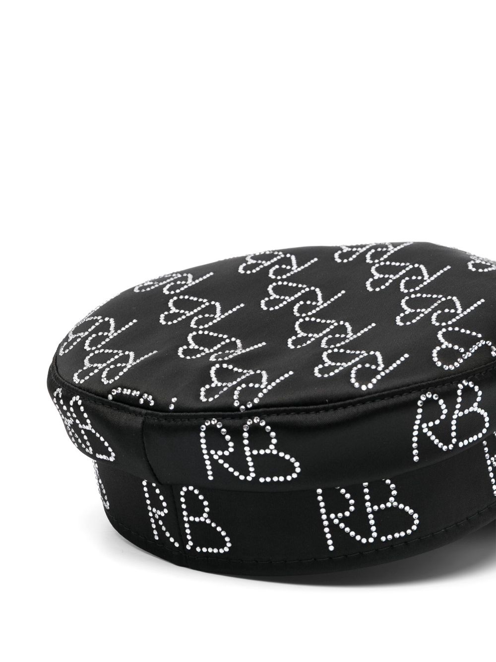 crystal-embellished baker boy hat - 2