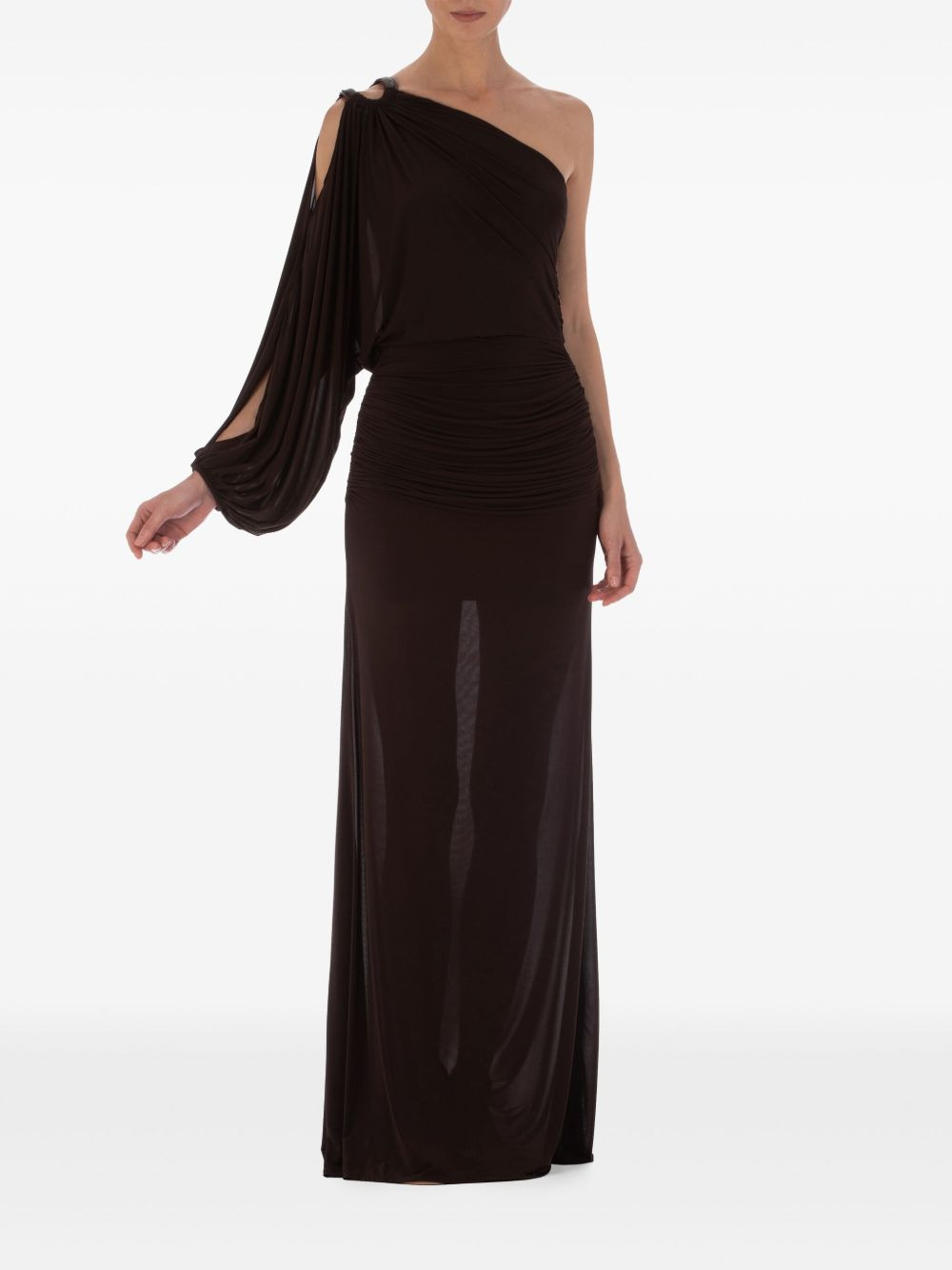 Farah one-shoulder gown - 2