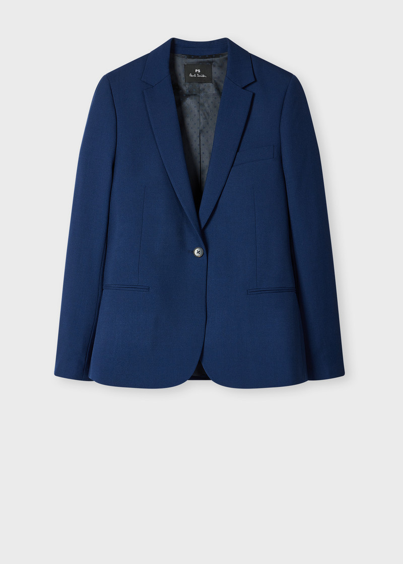 Women's Navy Wool Blazer 1