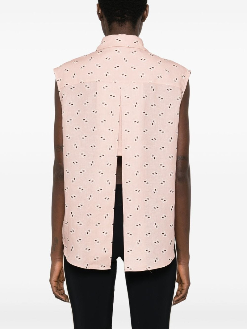 paisley-print sleeveless shirt 4