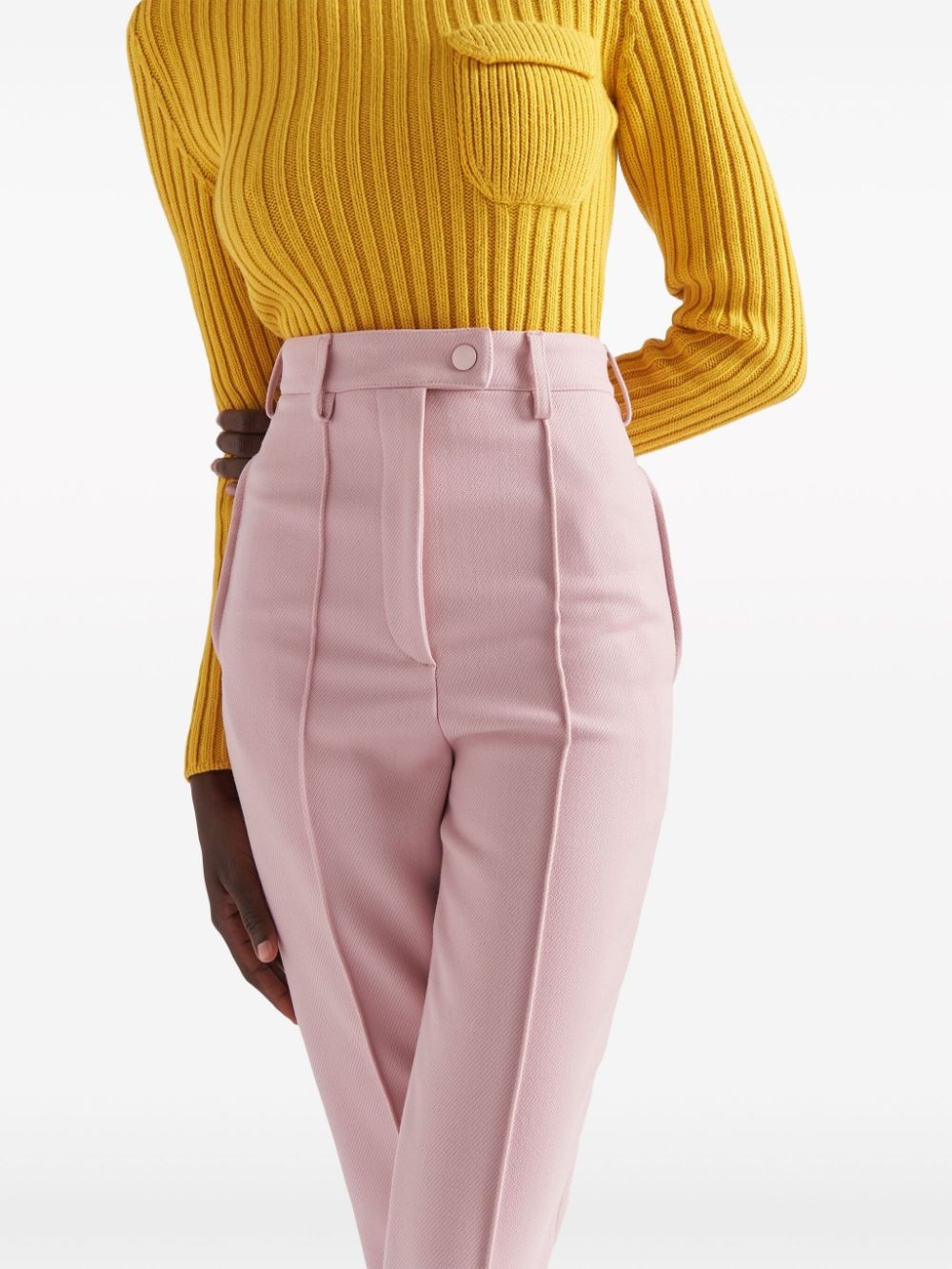high-waisted tapered trousers - 4