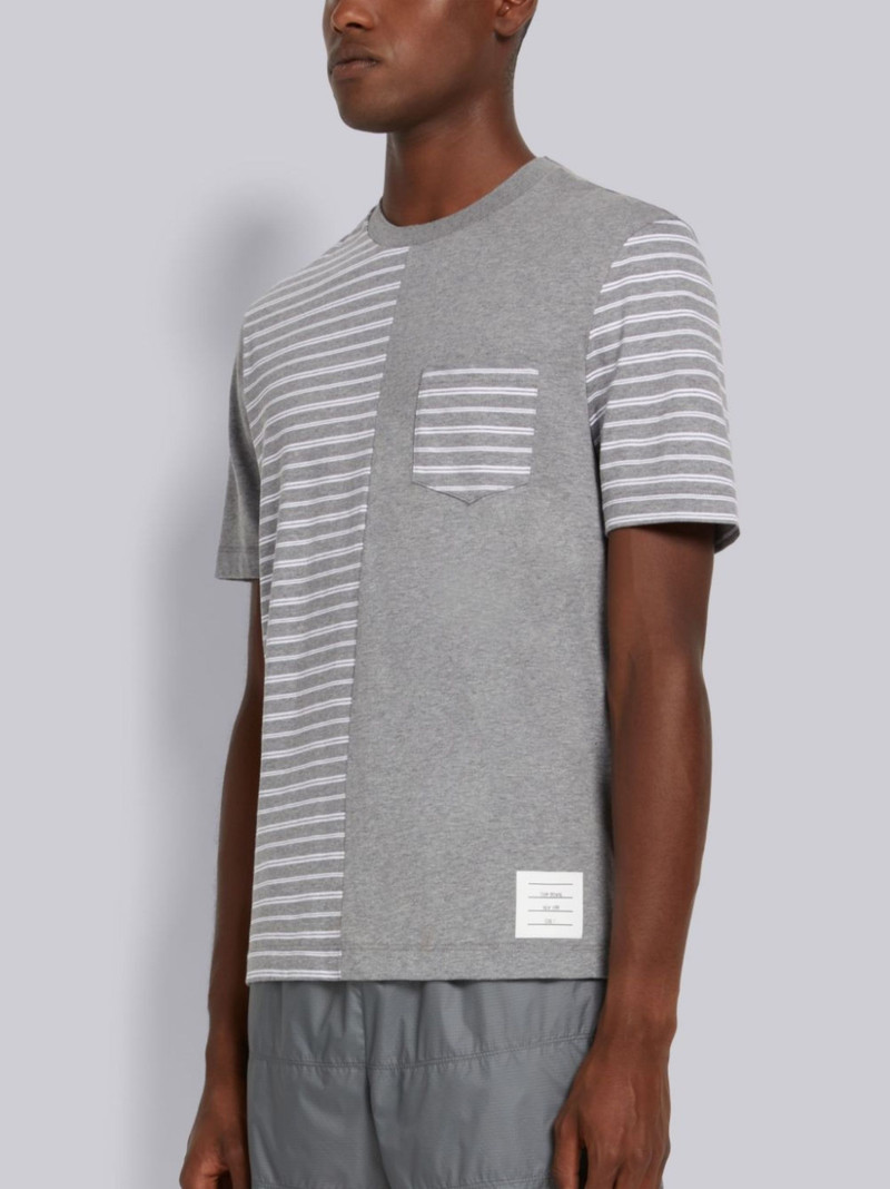 Thom Browne striped panel T-shirt outlook
