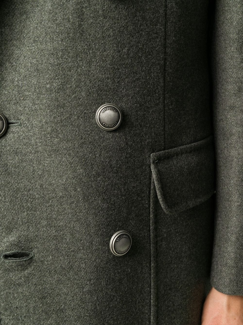 double-breasted wool coat - 5