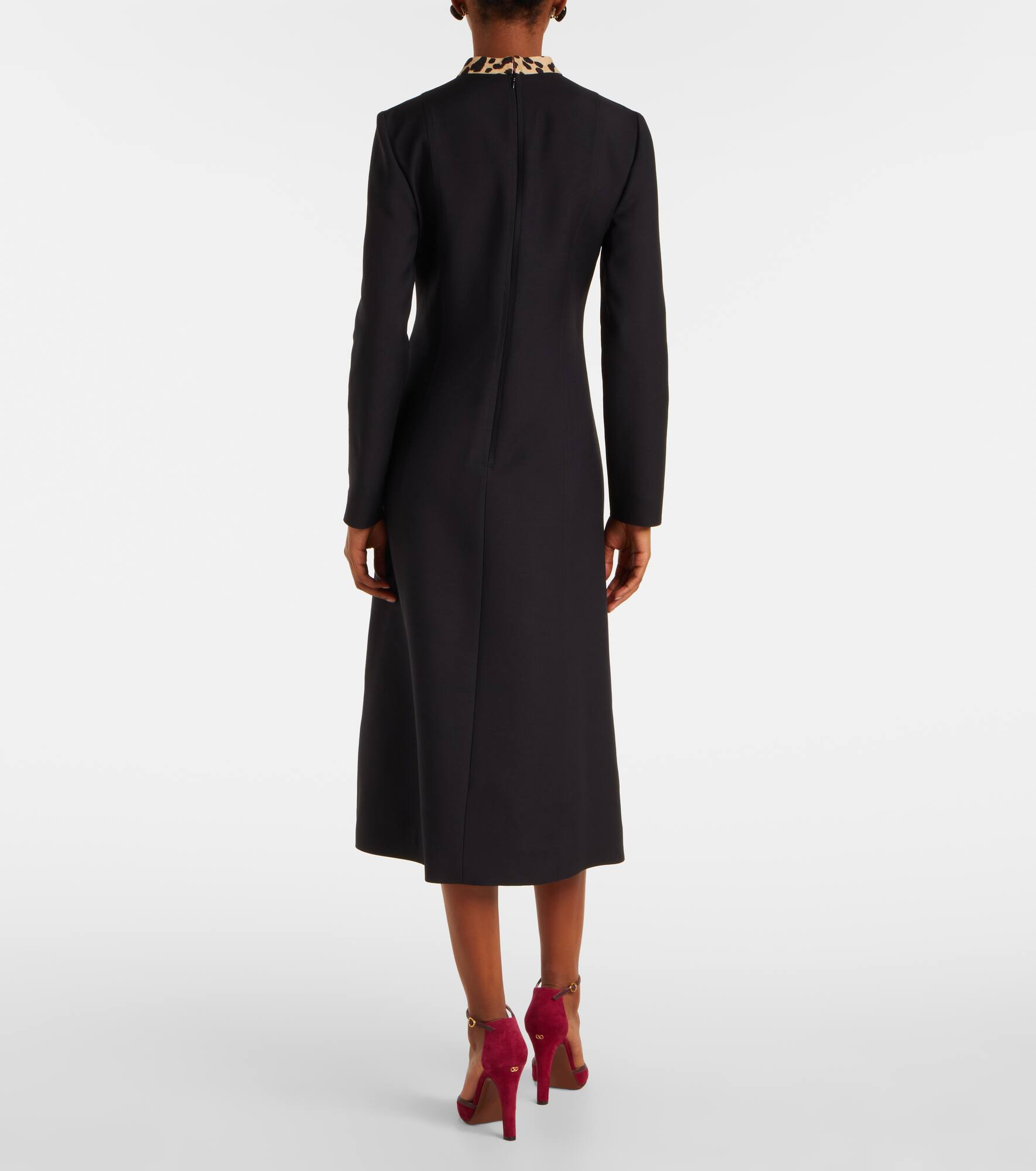 Crepe Couture bow-detail midi dress - 3