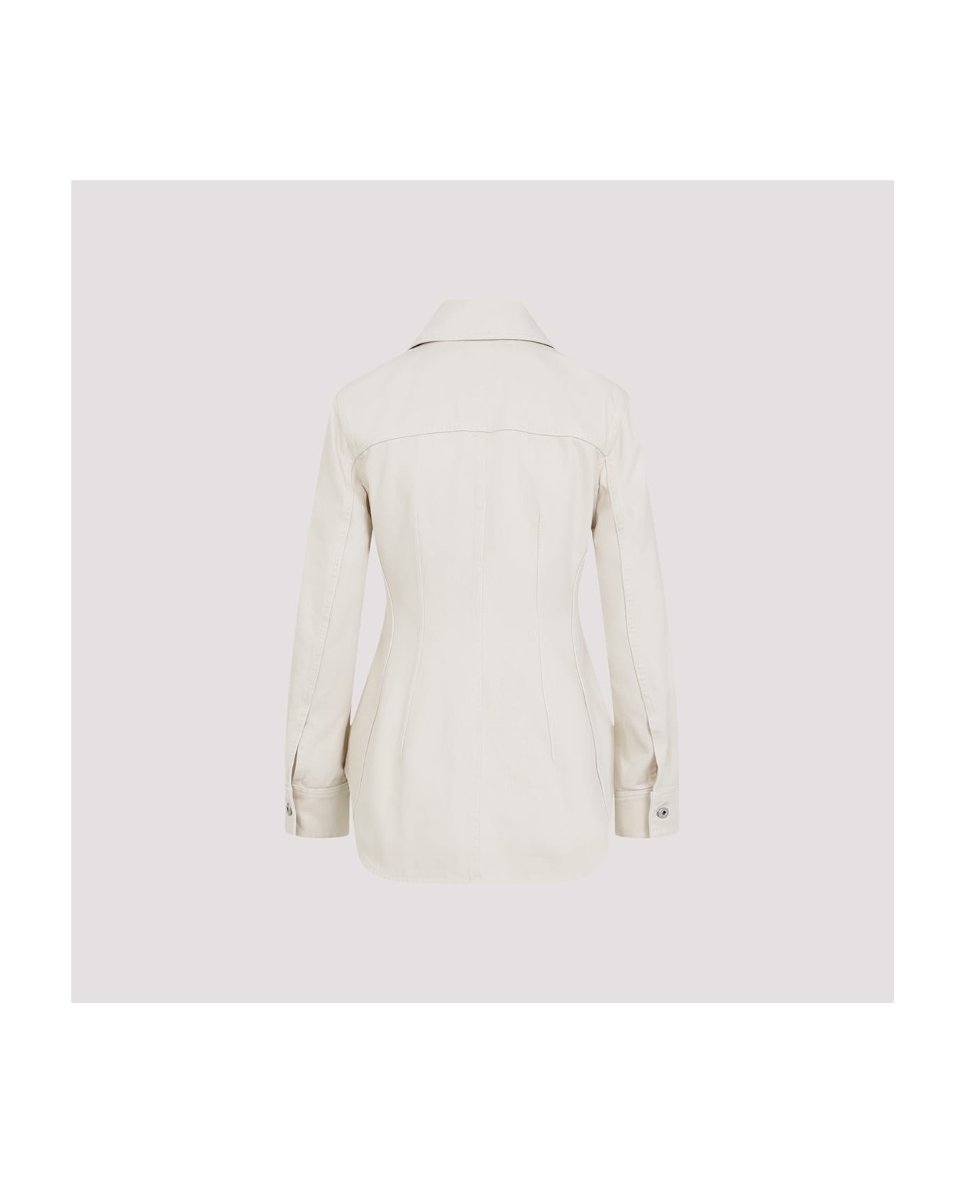 Beige Cotton Denim Jacket - 4