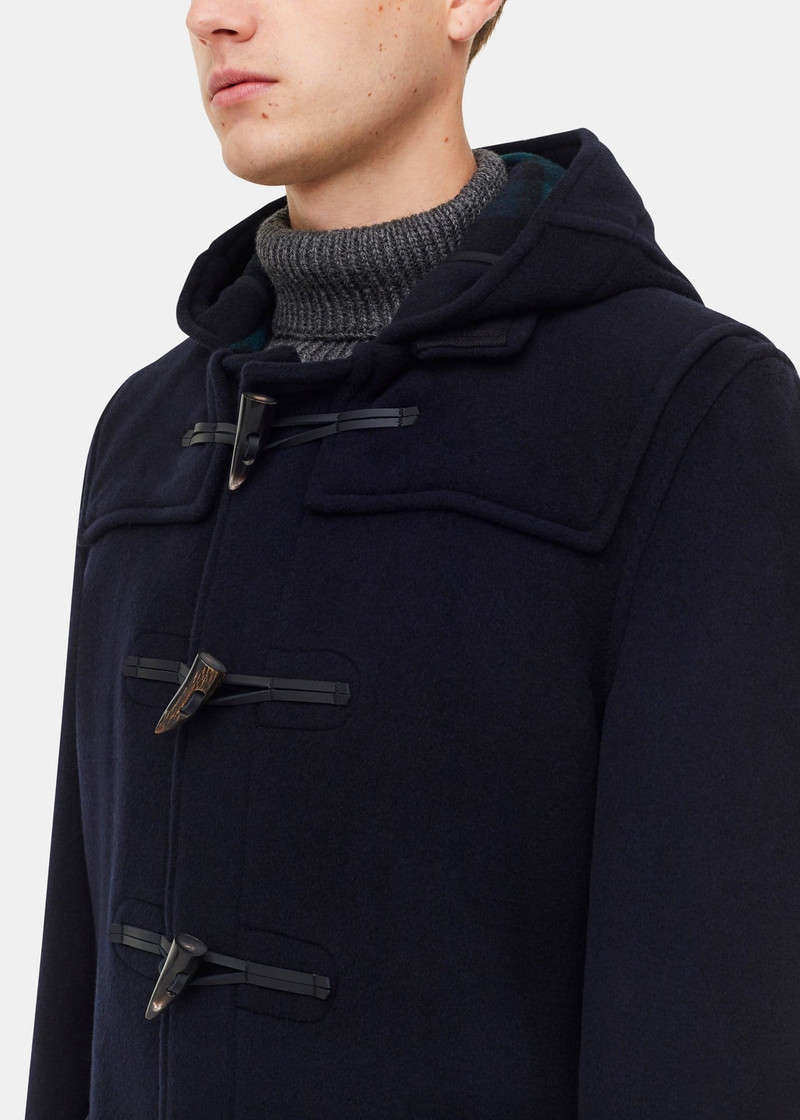 GLOVERALL Men's Morris Duffle Coat Navy Black Watch outlook
