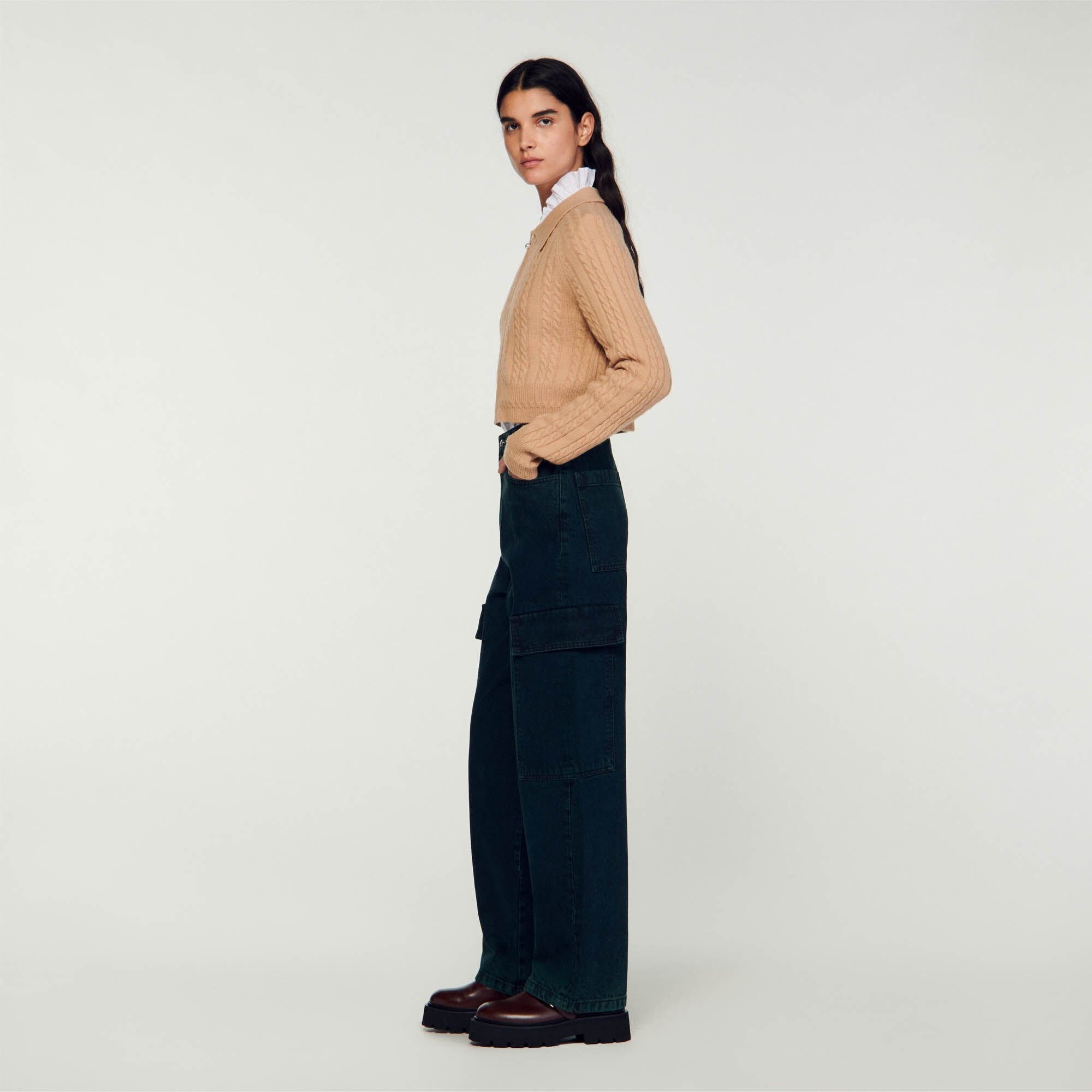 CROPPED KNITTED CARDIGAN - 7